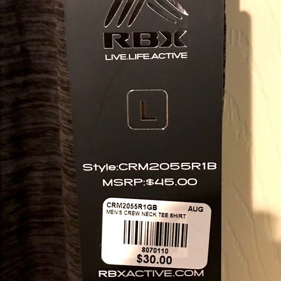 New RBX Live Life Active Men's Shirt - Picture 3 of 5